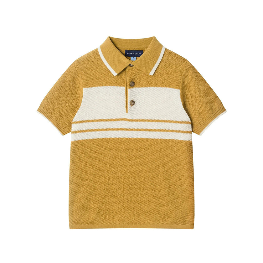 Boys Sweater Knit Polo | Heritage Stripe
