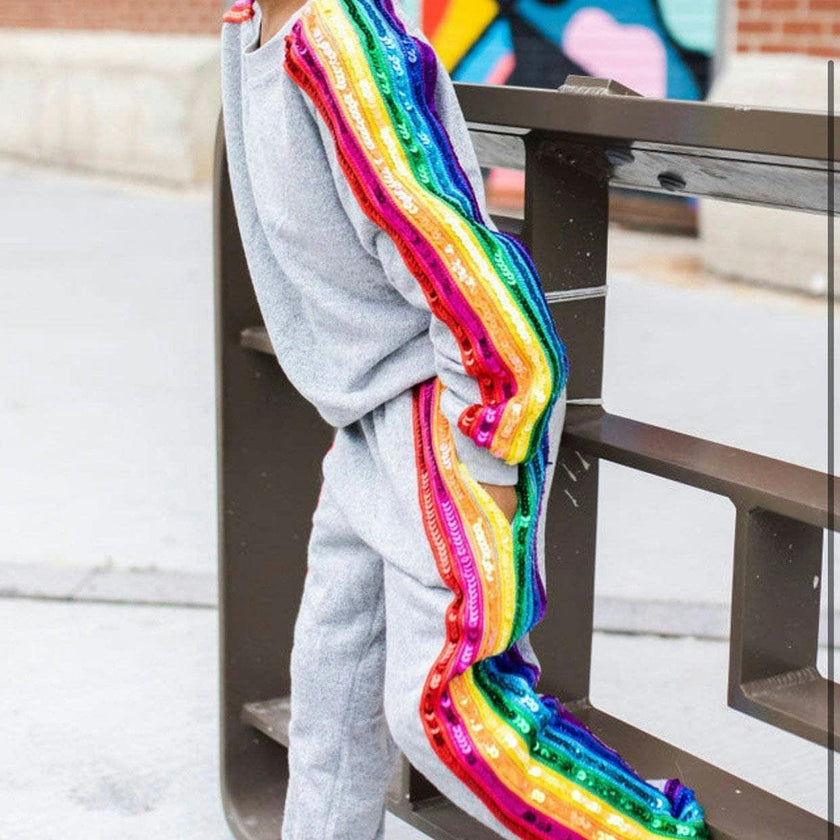 Sequin Rainbow Tracksuit Set