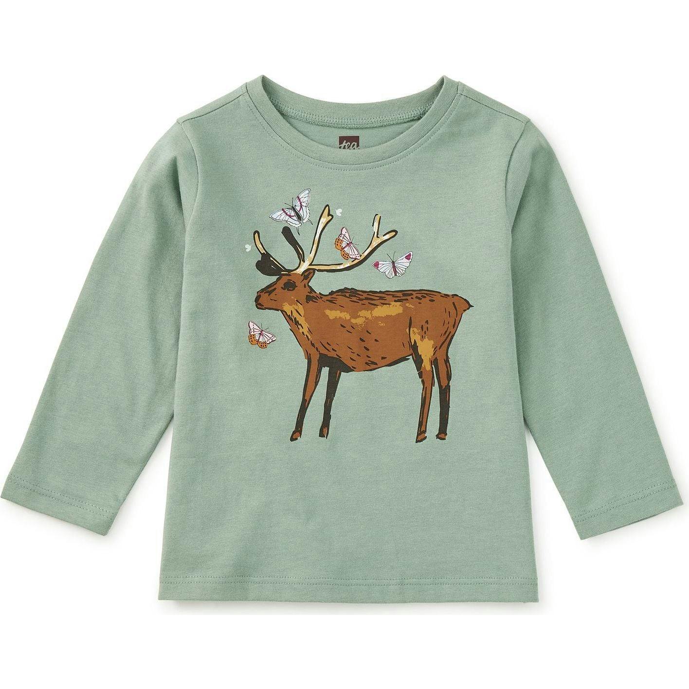 & Butterflies Graphic Tee, Green