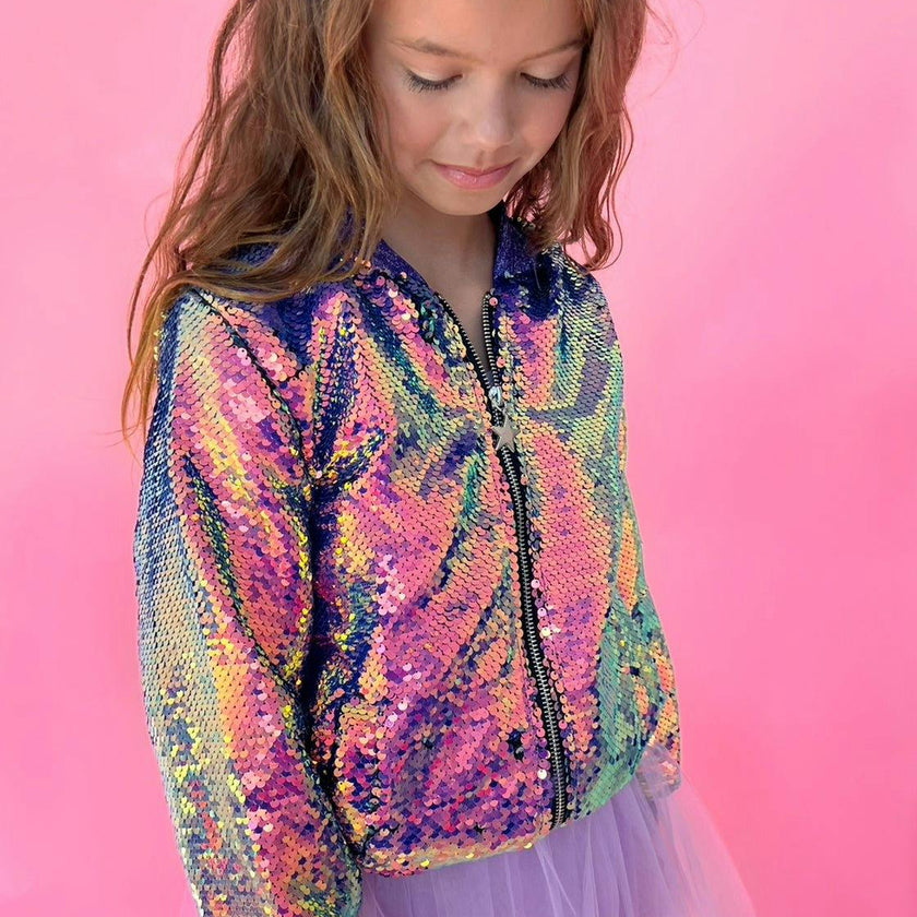 Mermaid Magic Sequin Bomber
