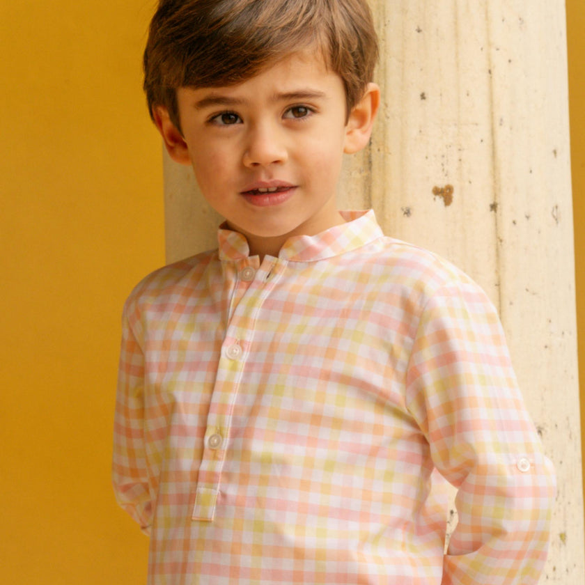 Pereprine Shirt Yellow Pink Check