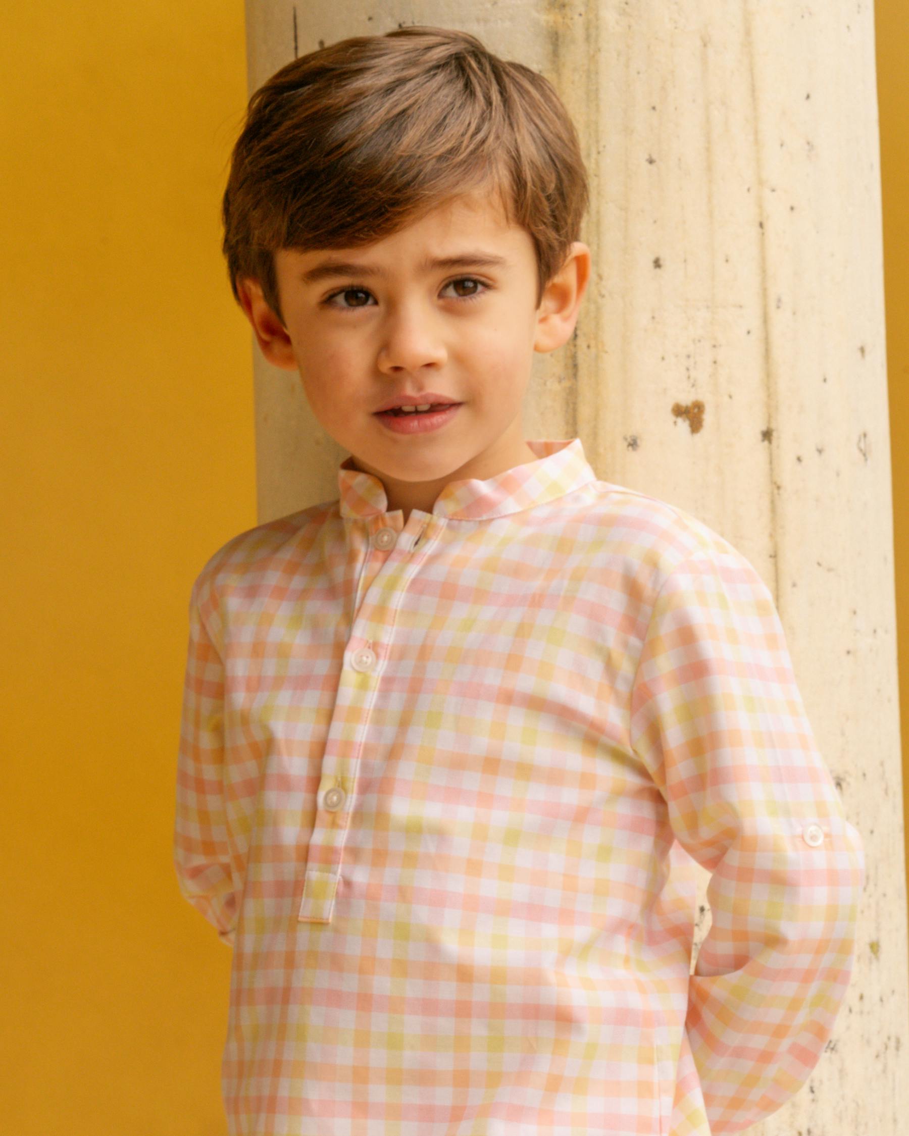 Pereprine Shirt Yellow Pink Check