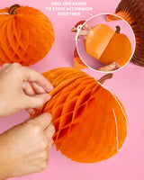 Turkey + Pumpkin Accordions - 4pc fall decor set