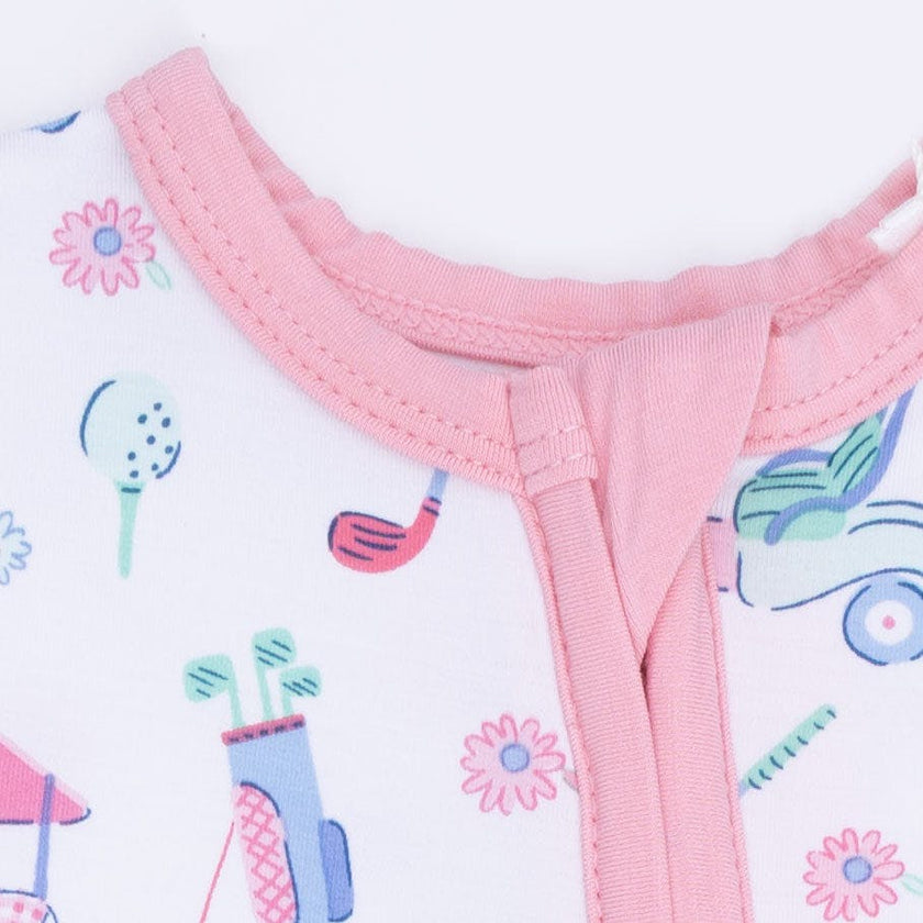 Golf Carts and Flowers - Convertible Romper