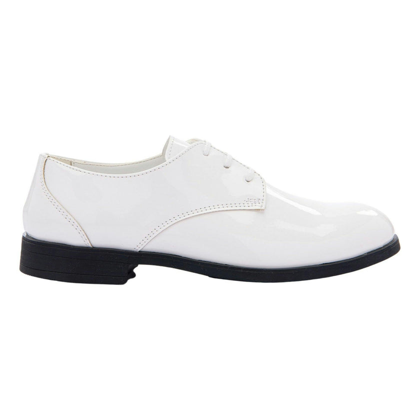White Patent Lace Dress Shoes