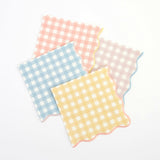 Set of 12 Gingham Small Napkins