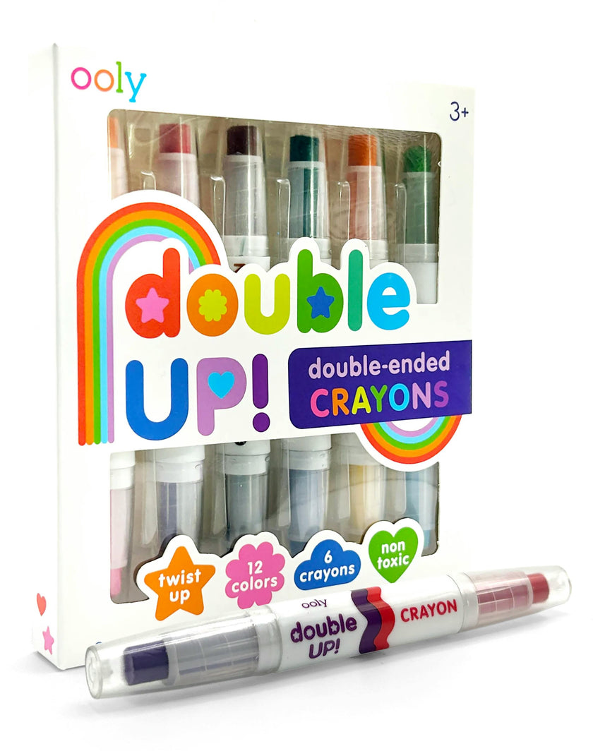 Double Up! Double-Ended Crayons - 12 Colors - Set of 6