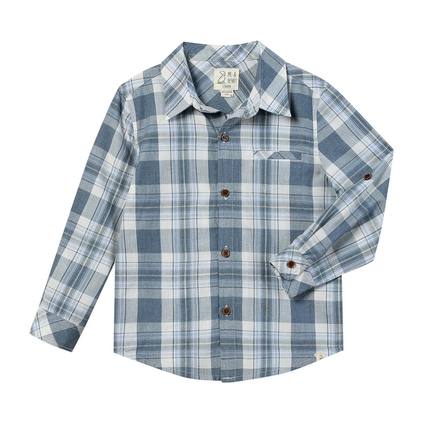 ATWOOD woven shirt  blue /white /denim piaid