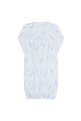 Blue Print Smocked Gown
