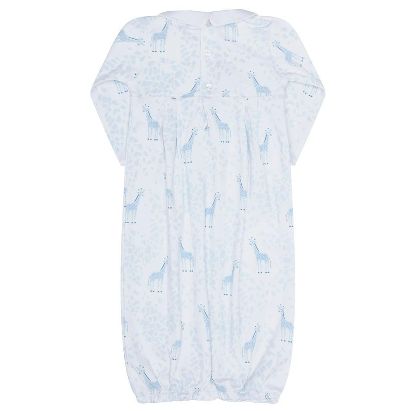 Blue Print Smocked Gown