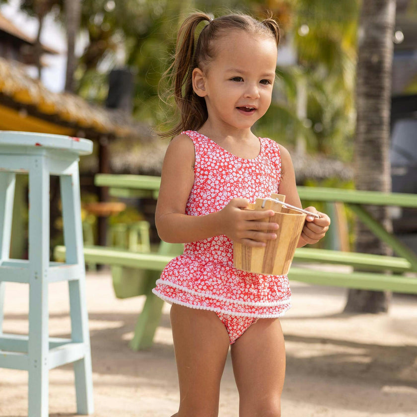 Ditsy Bloom Skirt Swimsuit