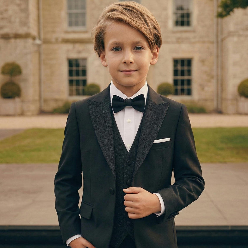 Black Classic Glitter Lapel Suit