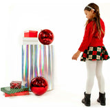 A Leading Role Premium Child Sherpa Argyle Swing Skirt, Multi