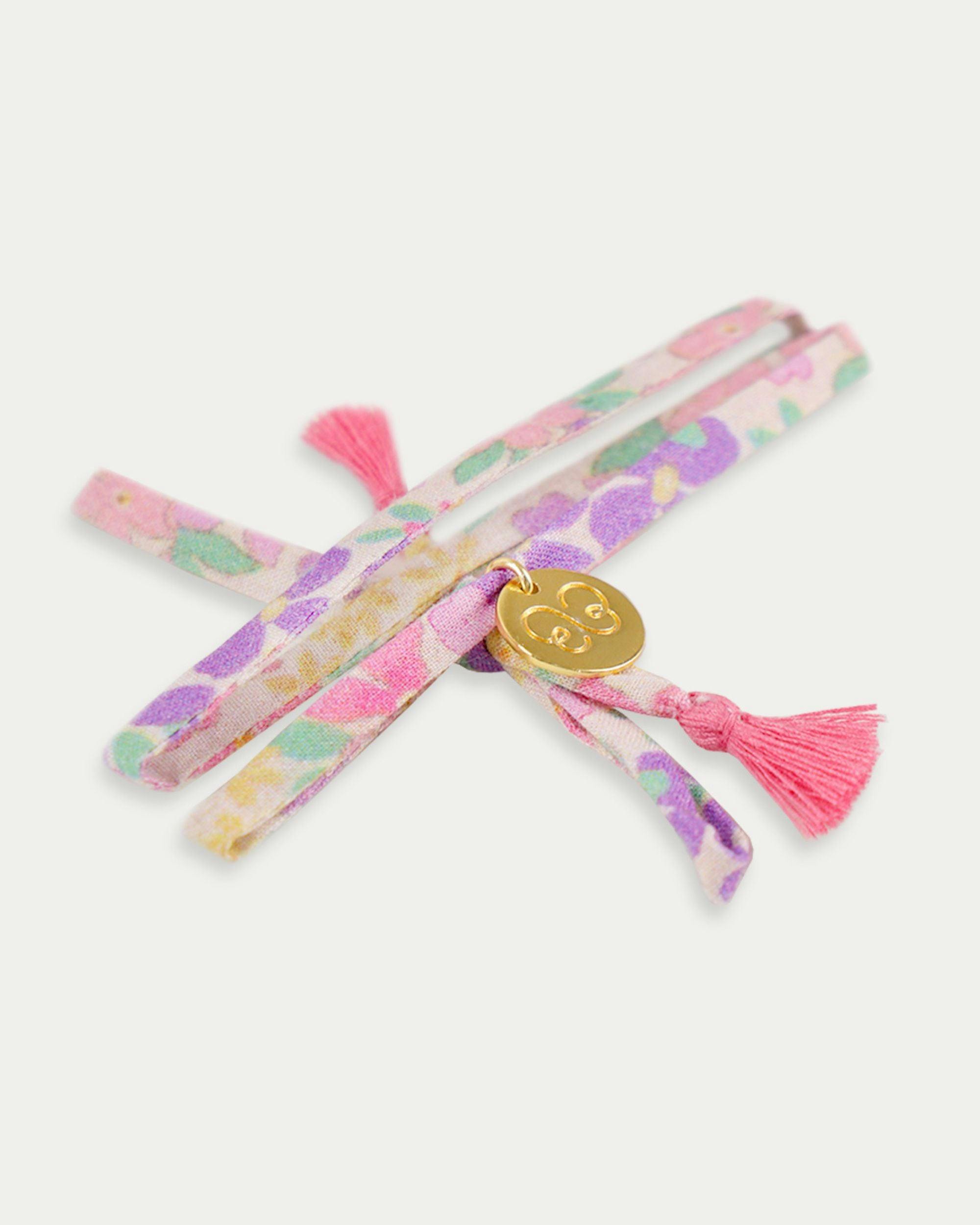 Charm Bracelet - Emma Floral Purple