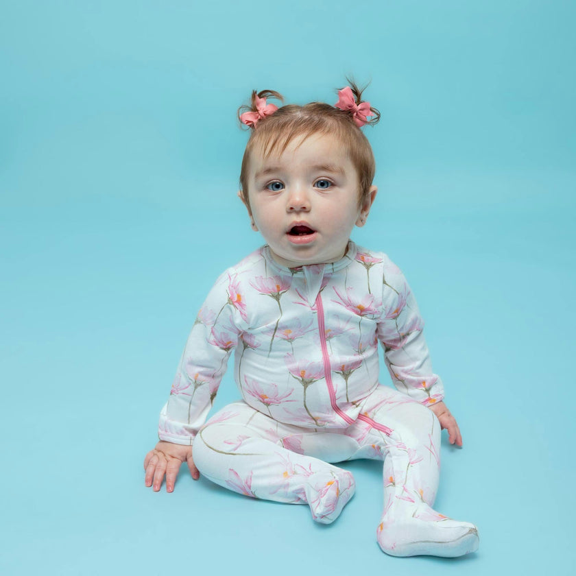 Zipped Long Sleeve Footed Onesie