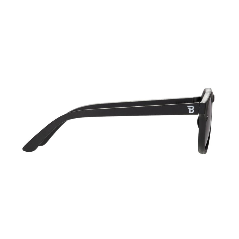 Polarized Keyhole Sunglasses: Jet Black