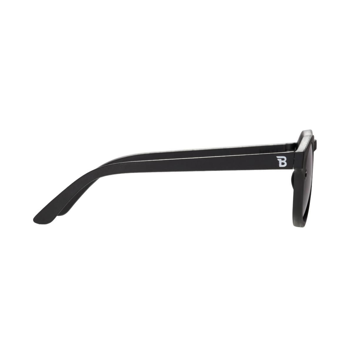 Polarized Keyhole Sunglasses: Jet Black
