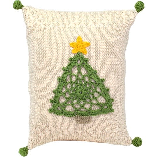 Crochet Tree Mini Pillow
