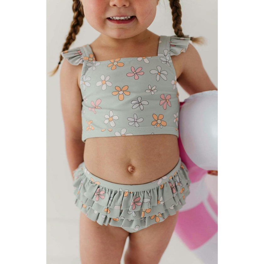 Girl's Two-Piece Ruffle Swimsuit