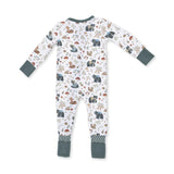 Southern Woodland Animals Green - Convertible Romper