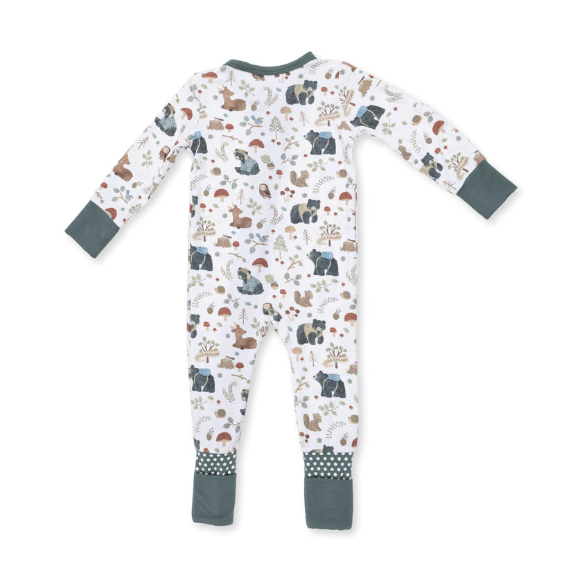 Southern Woodland Animals Green - Convertible Romper