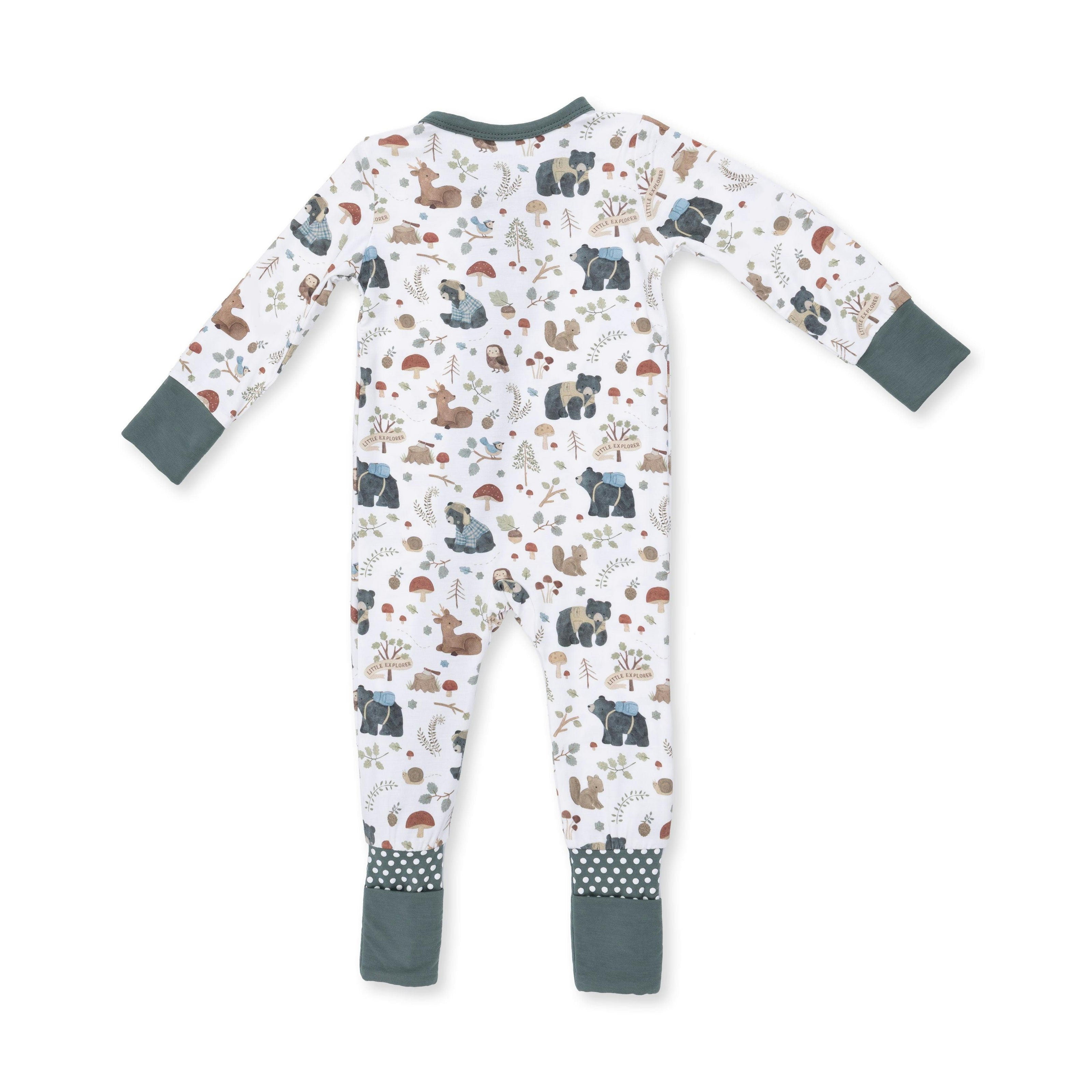 Southern Woodland Animals Green - Convertible Romper