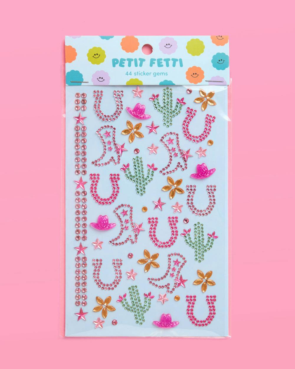 Western Cowgirl Gem Set - 44 adhesive face gems