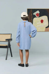 Dusty Blue Dragon Dress