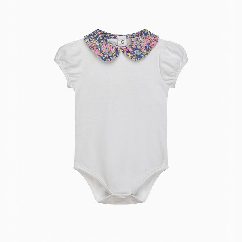 Baby Short-Sleeved Pie Crust Bodysuit in Tatum