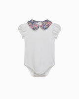 Baby Short-Sleeved Pie Crust Bodysuit in Tatum