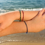 Women's Beaded Bracelet, Sapphire Rouge