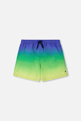 Men's Swim Trunks Blue, Green, And Lime Gradient