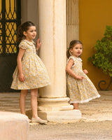 Maria Dress Yellow Green Liberty