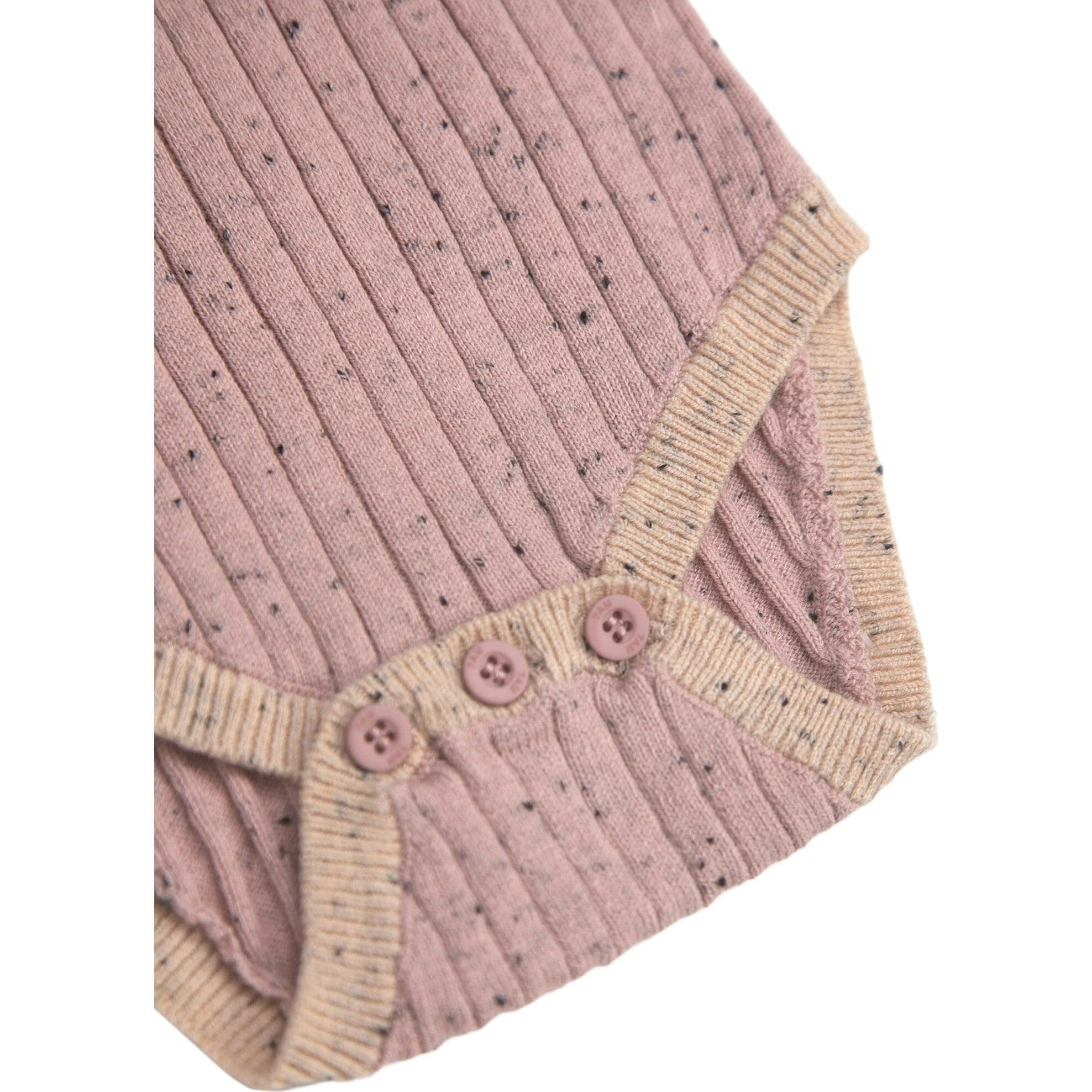 Ribbed Knit Short Sleeve Retro Bodysuit
