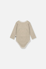 Organic Cotton Onesie Brown And White Stripes