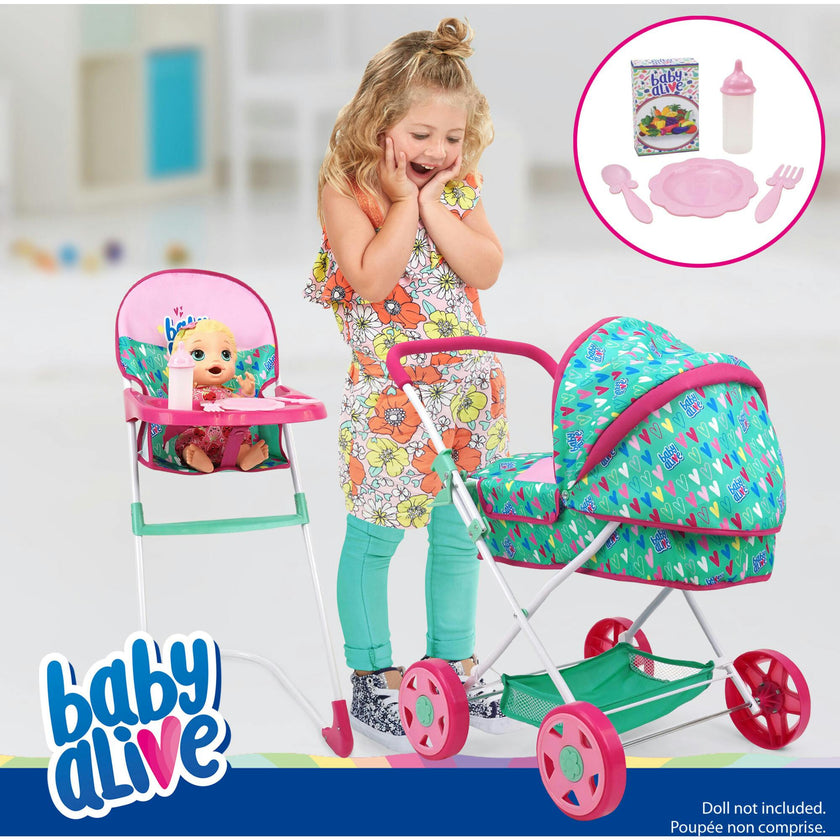Baby Alive: Travel N' Feed Set - 7pcs - Green