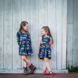 Pinafore Dress in Boombox