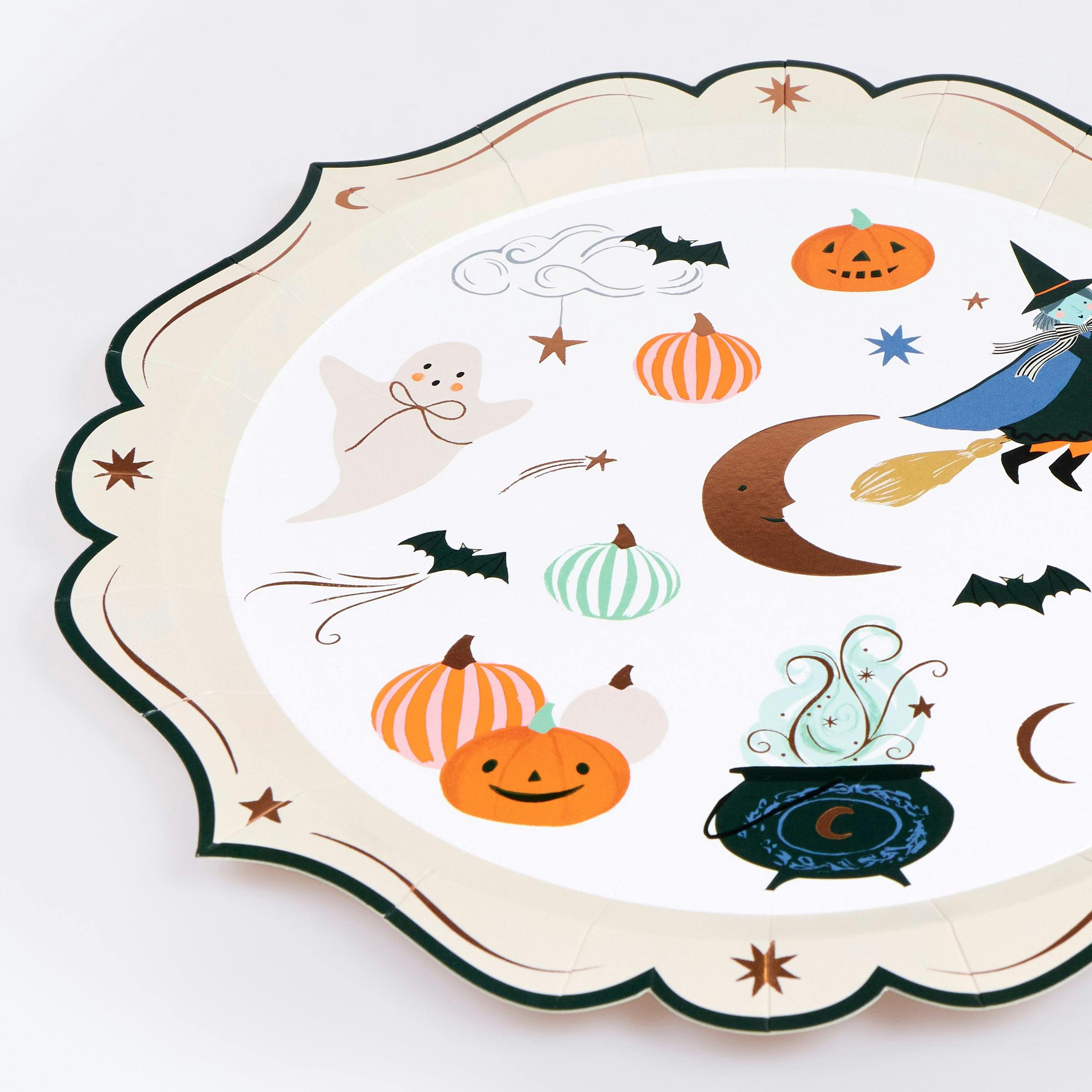 Ornate Edge Halloween Dinner Plates