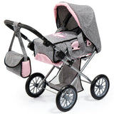 Bayer Design Dolls: Pram City Star - Grey, Pink, Butterfly