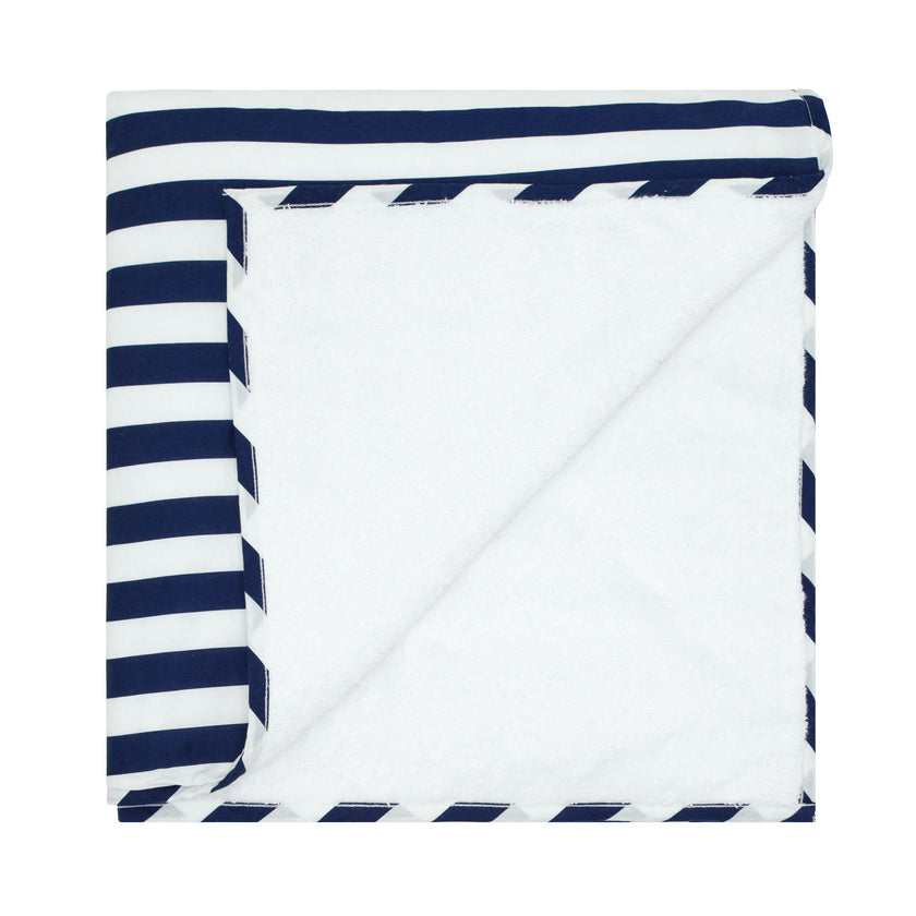 Navy Cabana Stripe Towel