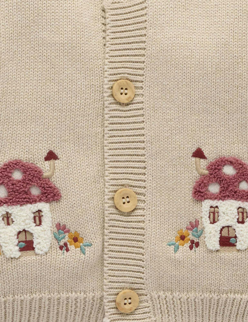 Toadstool Cardigan Oatmeal Melange