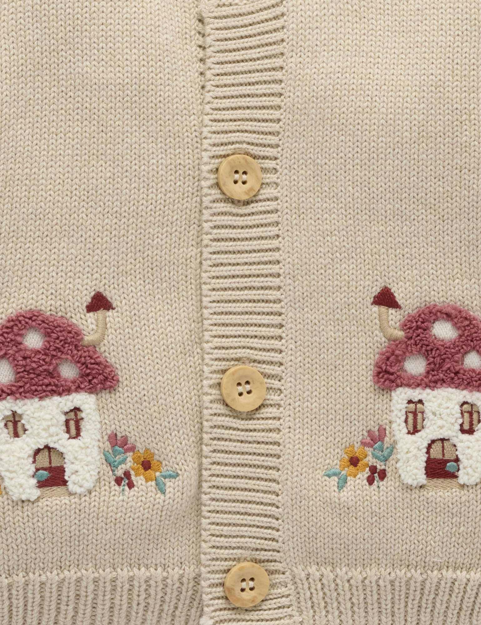 Toadstool Cardigan Oatmeal Melange