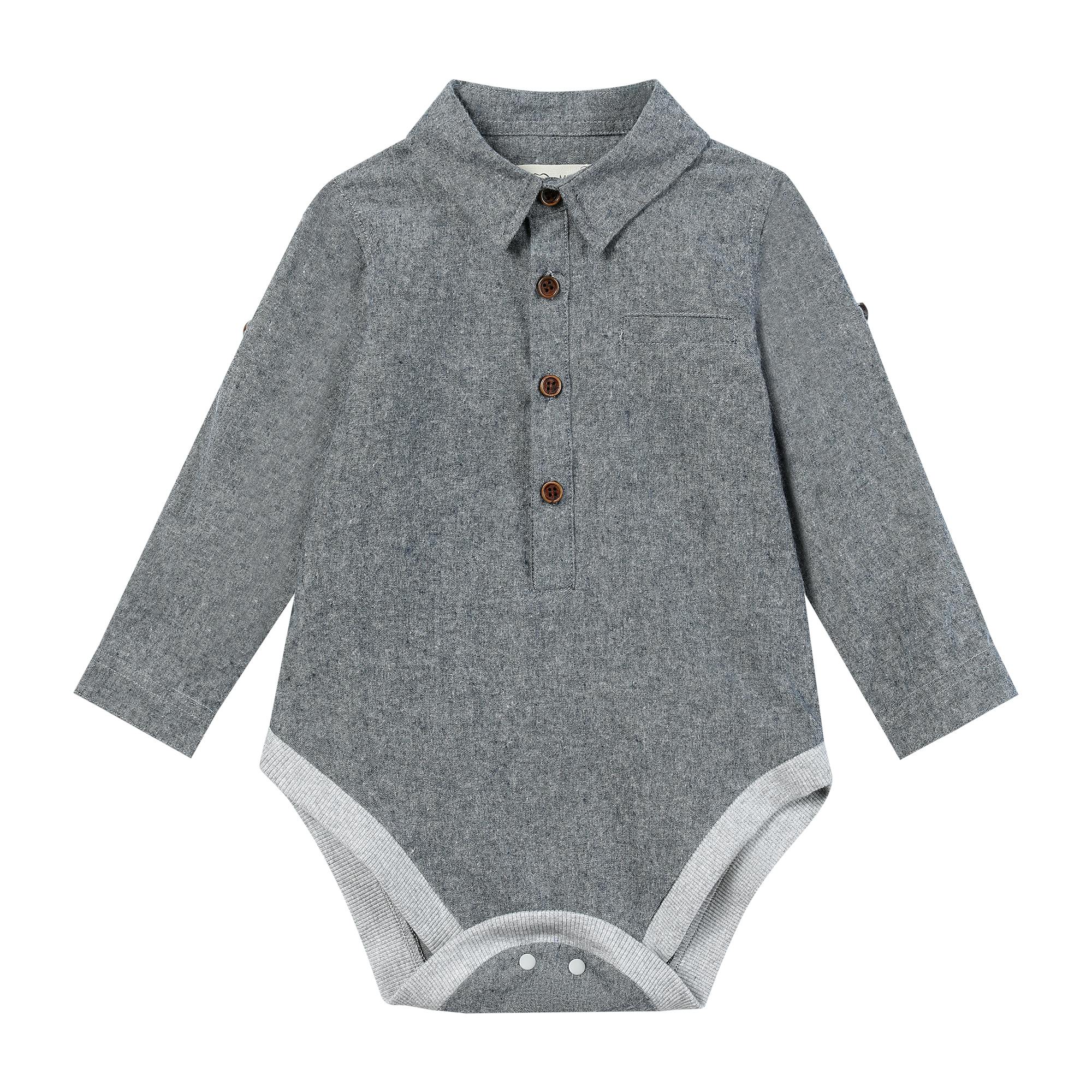 JASPER Navy Chambray Woven Onesie