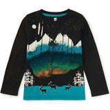 Glowing Lights Graphic Tee, Black