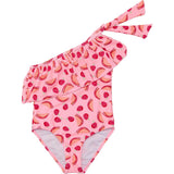 UPF50+ Ruffle One Shoulder Swimsuit