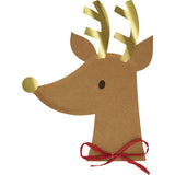 Reindeer With Raffia Bow Plates