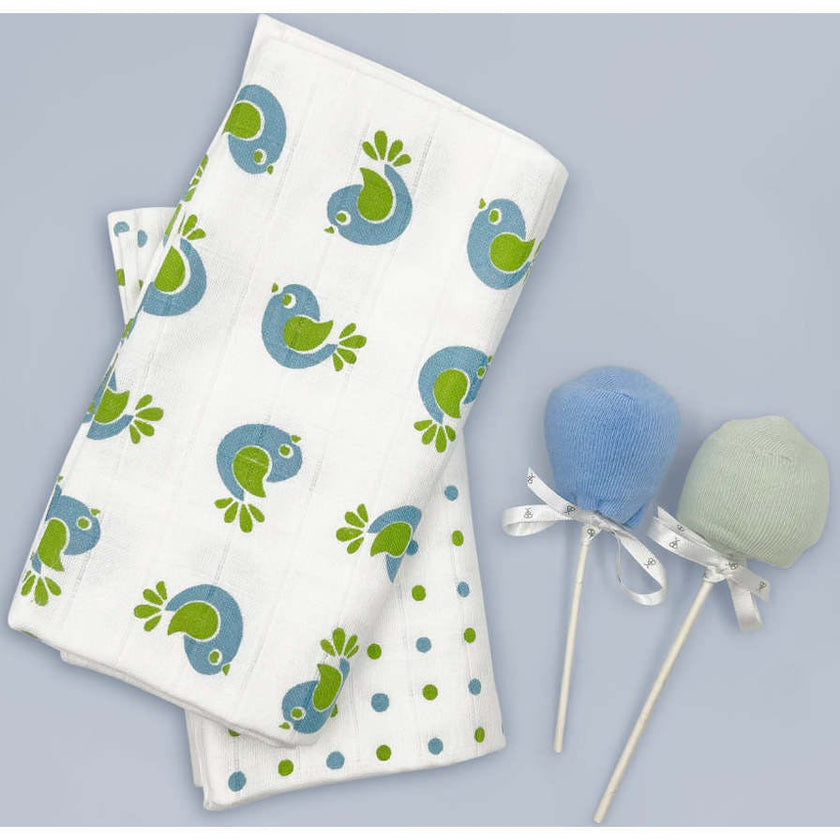 Swaddles and Socks New Baby Gift Set