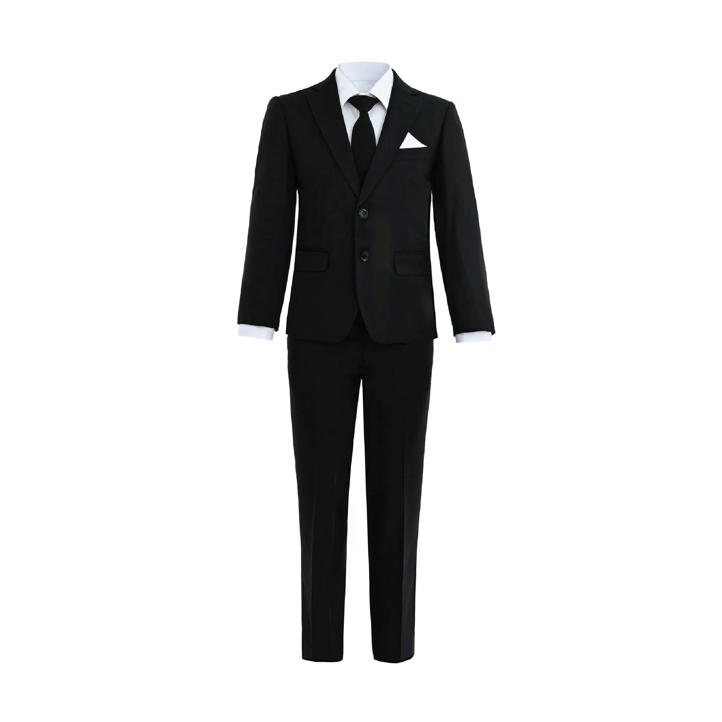 Black Suit with White Accents