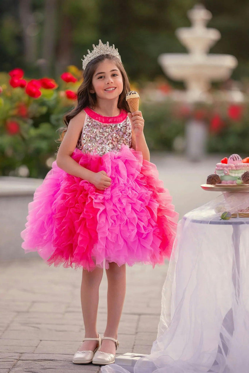 Princess Rosabelle Ruffle Dress - Girls Party Dress
