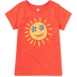 Smiley Sun Graphic Tee, Orange
